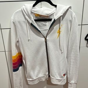 Aviator nation white zip up